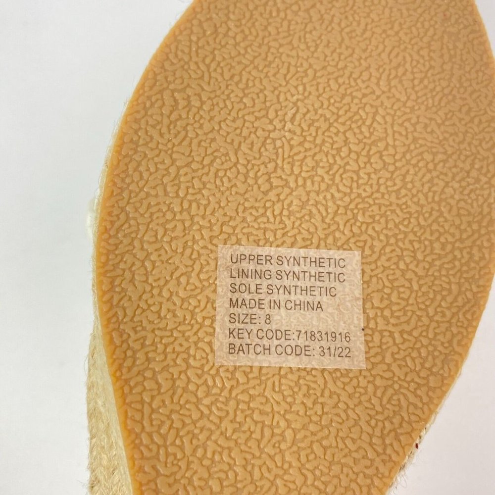 BNWOT Anko Wedges Size 8 White Braided 7cm high Strappy - Picture 9 of 10